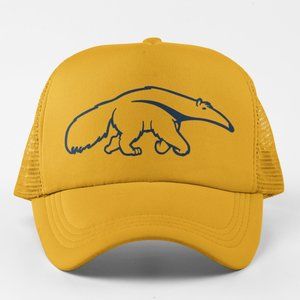 NEW UC Irvine Anteaters Alt Mascot Logo Foam Trucker Mesh Snapback Hat YELLOW